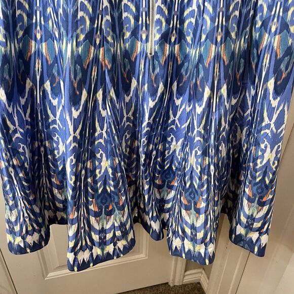 CB Established 1962 Dress Womens 20W Blue Fit Flare Sleeveless Abstract Colorful - Picture 9 of 11